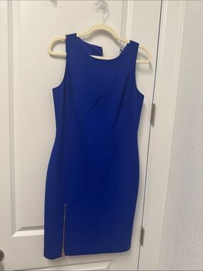 Lauren Ralph Lauren Sleeveless Cobalt Blue Sheath Dress